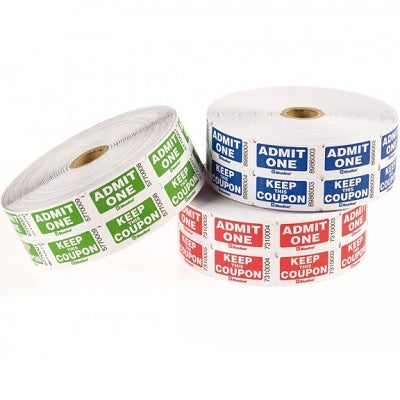 Tickets-Admit One With Coupon, English 2M/Roll (Da2Ce.As)