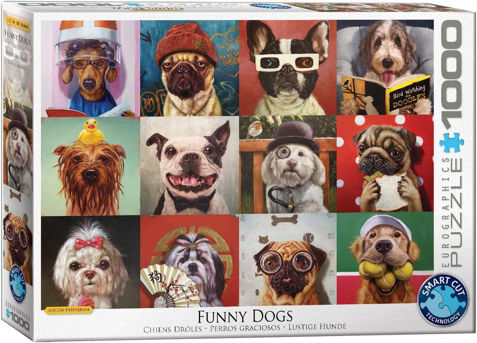 Eurographics 6000-5523 Funny Dogs by Lucia Heffernan 1000-Piece Puzzle