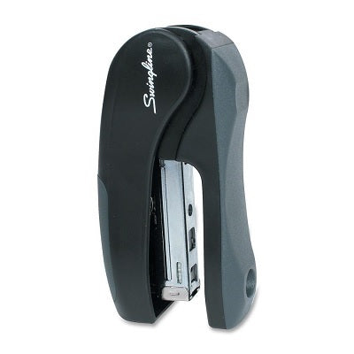 Stapler-Stand-Up Ez Grip Half Strip,Black,Capacity 15 Sheets