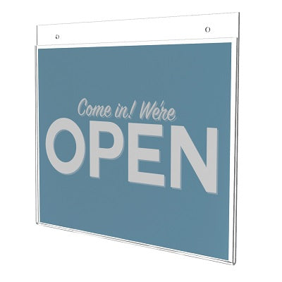 Sign Holder-Wall, 11Wx8.5H Landscape, Clear