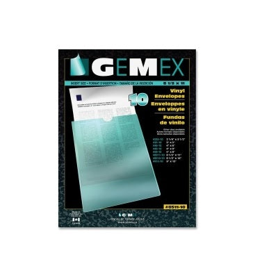 Envelope-Vinyl 8-1/2X11" With Thumbhole,Clear 10/Pack
