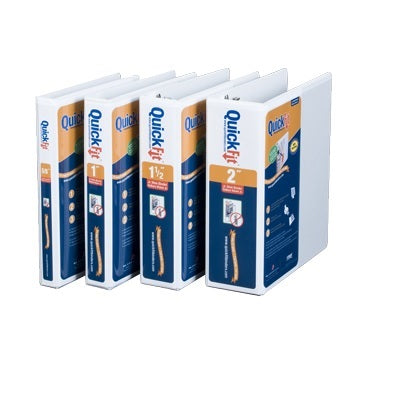 Binder-5-1/2X8-1/2 Quickfit Hd Junior 1.5" Round, White