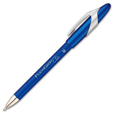 Pen-Stick, Flexgrip Elite Ballpoint, Medium Blue,12/pk