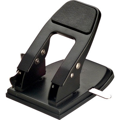 Punch-2 Hole, 1/4" With Paddle, 50 Capacity, Black