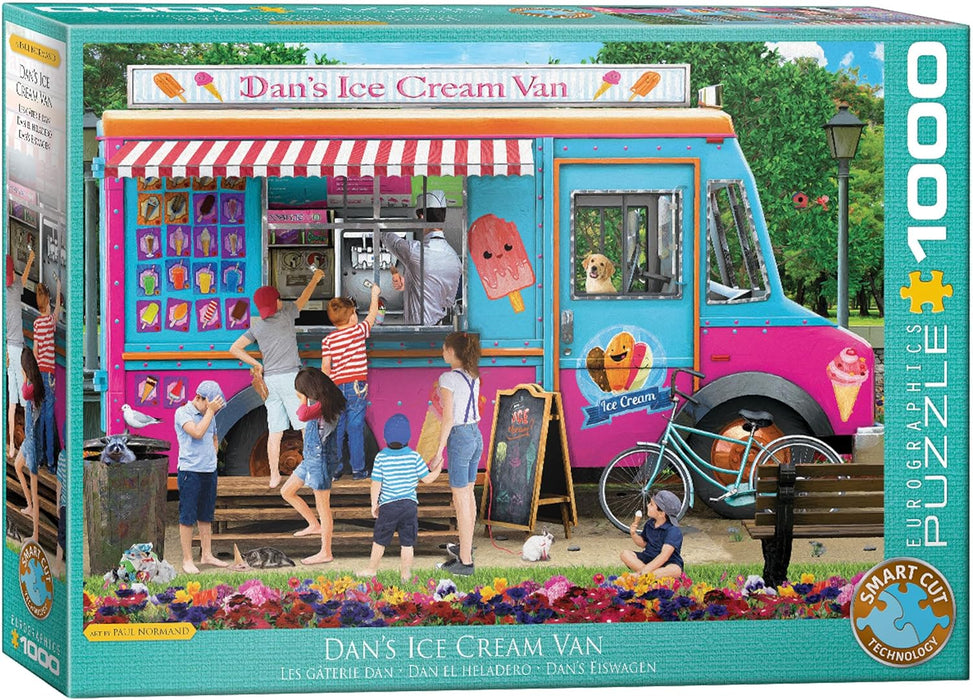 Eurographics 6000-5519 Dan's Ice Cream Van by Paul Normand 1000-Piece Puzzle , Blue