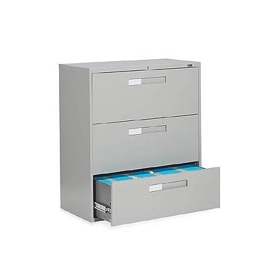 File Cabinet-Lateral 9300 Fixed, 3 Drawer, Grey
