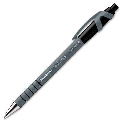 Pen-Retractable, Flexgrip Ultra Ballpoint, Medium Black,12/pk