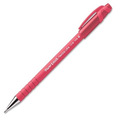 Pen-Stick, Flexgrip Ultra Ballpoint, Medium Red,12/pk