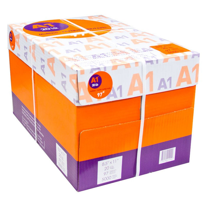 A1® Copy Print Paper,20 lbs, 8.5'' x 11'', 97 brightness, 500 Sheets/Ream(5000 Sheets) (FREE SHIPPING)