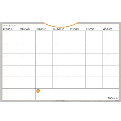 Planner-Wall, Month 18X12 Wallmates Self-Adhesive Undated