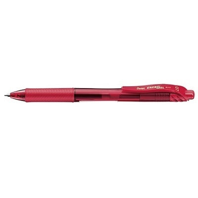 Pen-Retractable, Energel X Gel Roller, 0.7Mm Red,12/pk