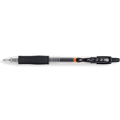Pen-Retractable, G-2 Gel Roller, 0.5Mm Black,12/pk