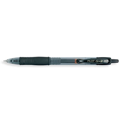 Pen-Retractable, G-2 Gel Roller, 0.7Mm Black,12/pk