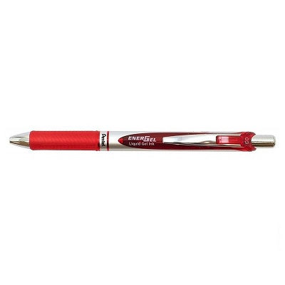 Pen-Retractable, Energel Gel Roller, 0.3Mm Red,12/pk