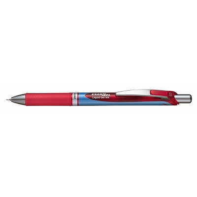 Pen-Retractable, Energel Needle Tip 0.5Mm, Red,12/pk