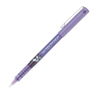 Pen-Roller, Hi-Tecpoint Liquid Ink, 0.5Mm Purple,12/pk