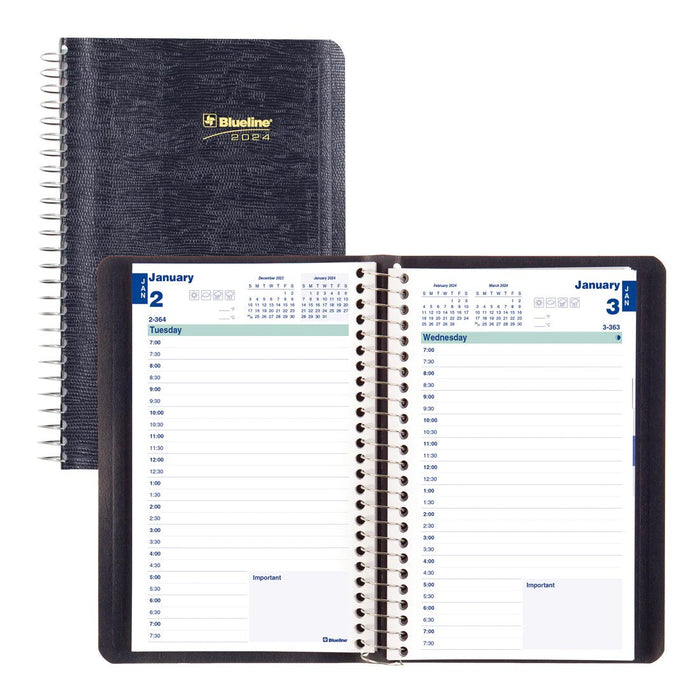 Essential Daily Planner 2024, English Blue (C1504.82T) (FREE SHIPPING)