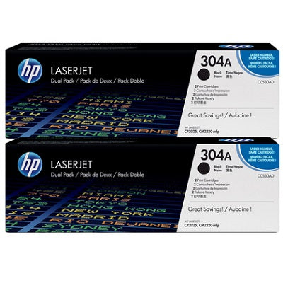 Laser Toner-Hp #304A Black Twin Pack