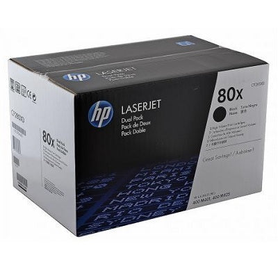 Laser Toner-Hp #80X Black High Yield Twin Pack