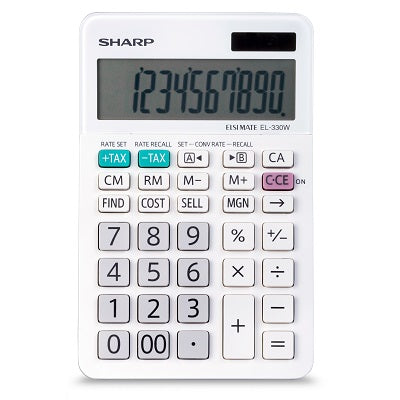 Calculator-Desktop Solar/Battery 10 Digit Slant Display