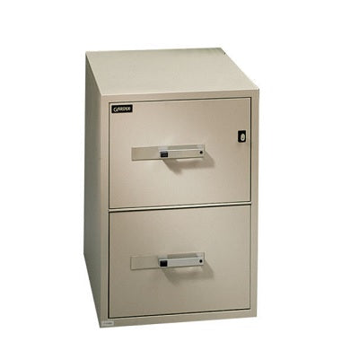 File Cabinet-Fire Resistant, Vertical, Legal 2 Drawer Beige