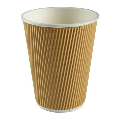 Cups-Ripple, Hot 12 Oz Kraft, 40/Pack