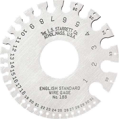 HT853-English Standard Wire Gauges - Hardened (Birmingham or Stubs' Iron Wire Gauge)