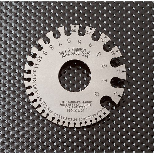 HU410-U.S. Standard Gauges - Hardened - Sheet, Plate Iron and Steel Gauge