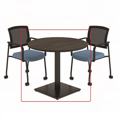 Table-Round Cafeteria 36" X 36" X 30"H Grey Dusk