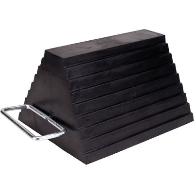 Wheel Chock-Rubber, 8"W X 9"L X 6"H With Handle