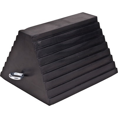 Wheel Chock-Rubber, 8"W X 9"L X 6"H With Eyebolt
