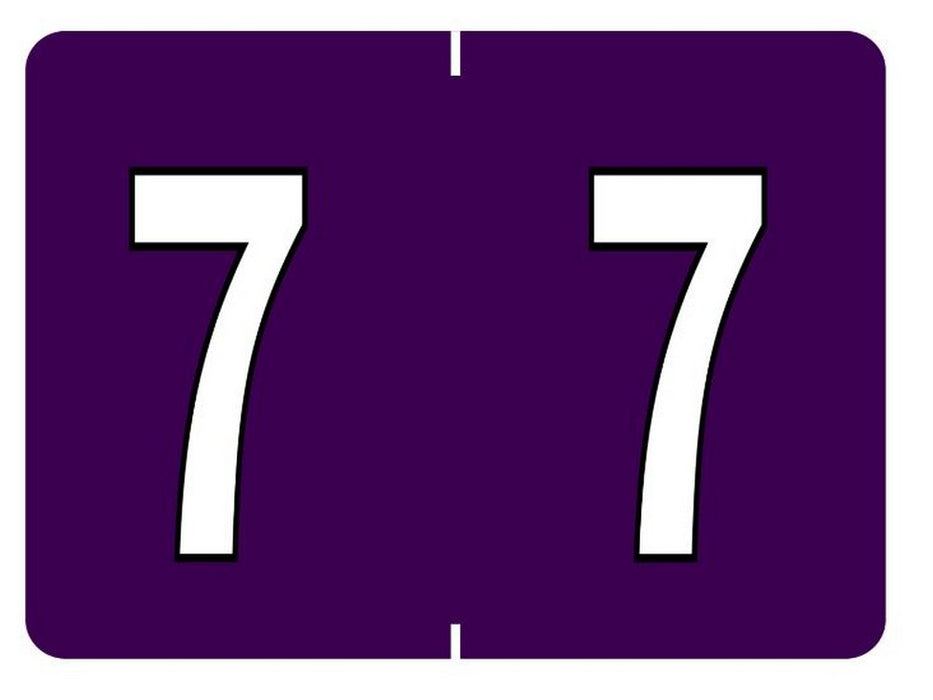 Pendaflex Datafile Compatible End Tab Numeric Label -"7" Purple , 500 Labels/rl (7-Purple)