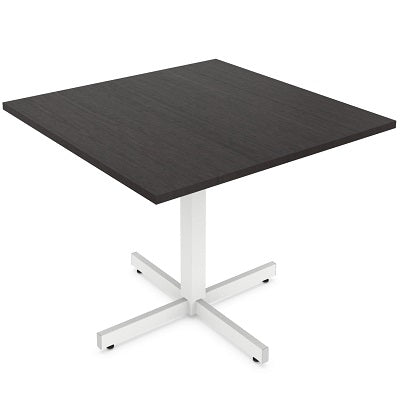 Table-Square 30" Ionic, White Metal Base Designer White