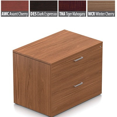 Lateral File-Ionic 2 Drawer. Dark Espresso