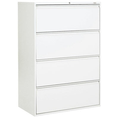 File Cabinet-Lateral Otg, 4 Drawer, Designer White