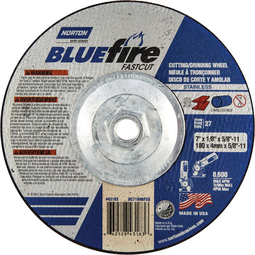 NO002-Bluefire® Fastcut™ Depressed Centre Wheel