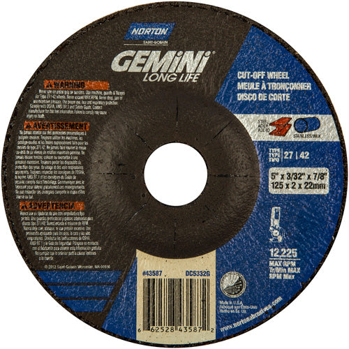 NO164-Gemini® Rightcut™ Depressed Centre Wheel