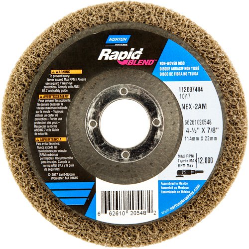 NR609-4-1/2X7/8 RAPID FINISH WHEEL NEX-2AM MED
