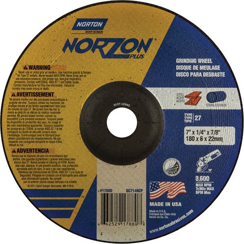 NS036-Norzon Plus® Depressed Centre Grinding Wheels