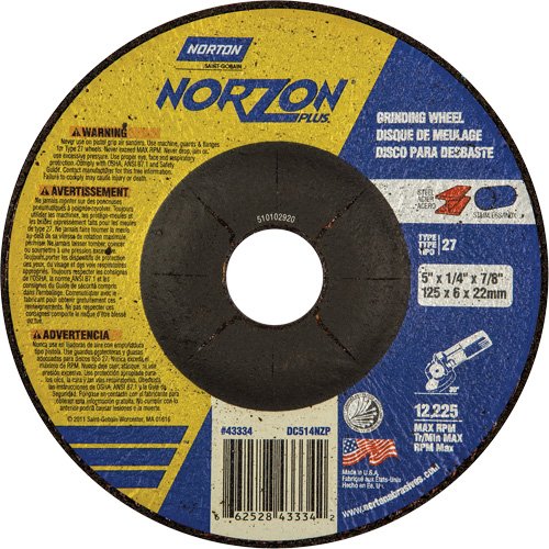 NS039-Norzon Plus® Depressed Centre Grinding Wheels