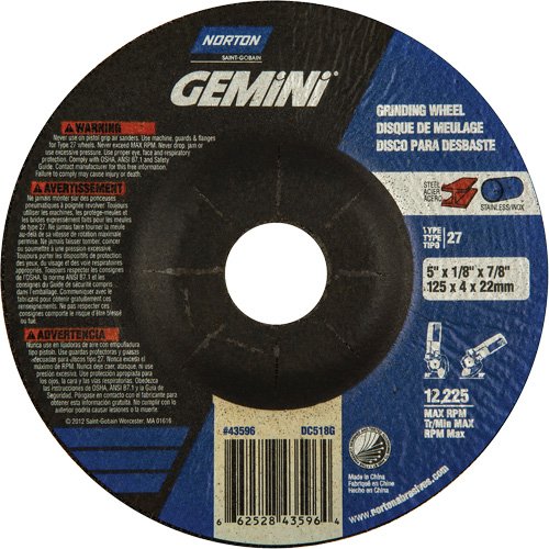 NS040-Gemini® Depressed Centre Grinding Wheels