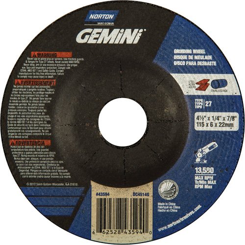 NS042-Gemini® Depressed Centre Grinding Wheels