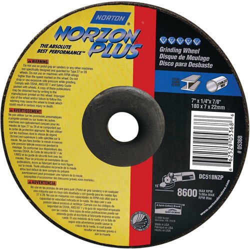 NS044-Norzon Plus® Depressed Centre Grinding Wheels