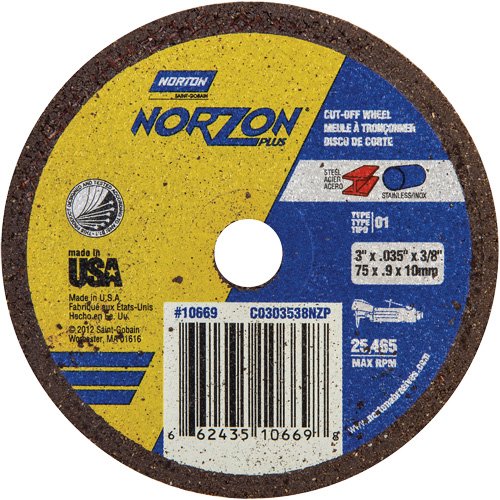 NS139-Portable Small Diameter Reinforced Cut-Off Wheels - Norzon Plus
