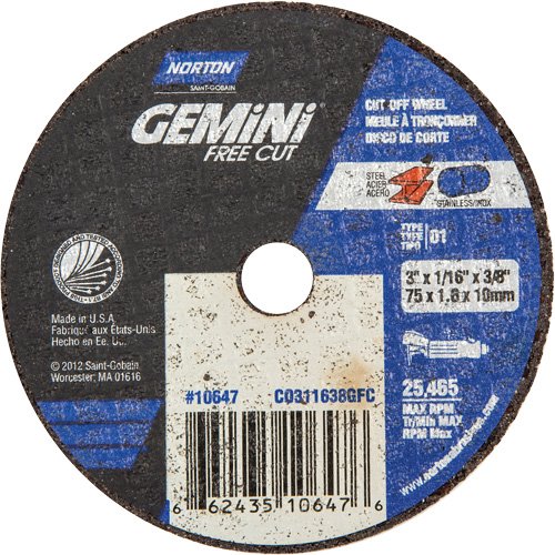 NS178-Portable Small Diameter Reinforced Cut-Off Wheels - Gemini®