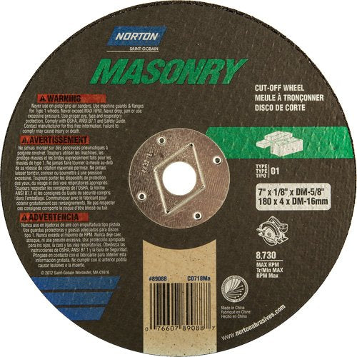 NS218-Circular Saw Reinforced Cut-Off Wheels - Masonry & Metal