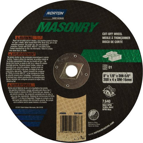 NS222-Circular Saw Reinforced Cut-Off Wheels - Masonry & Metal