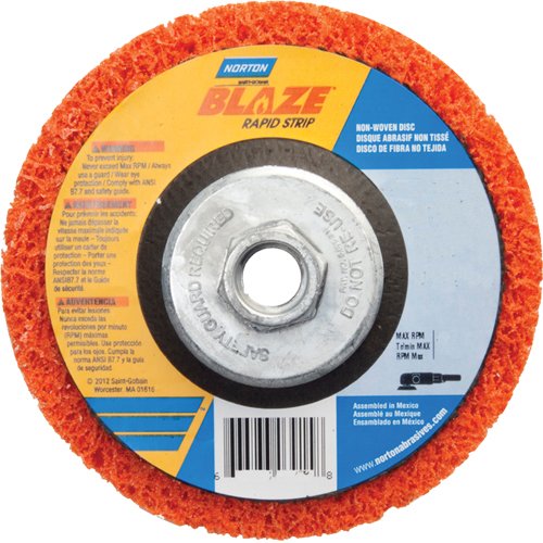 NU912-Blaze Rapid Strip Non-Woven Depressed Center Disc - 4-1/2"