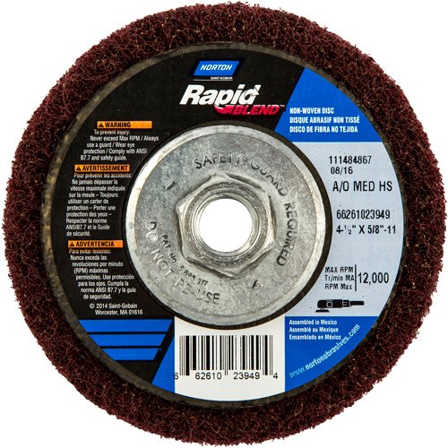 NV433-Rapid Blend™ Non-Woven Depressed Center Abrasive Disc