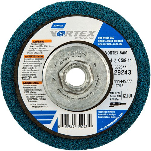 NV434-Vortex Rapid Blend™ Non-Woven Depressed Center Abrasive Disc